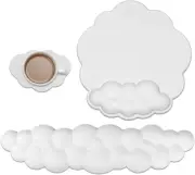 JIKIOU Cloud Mouse Pads, Exquisite Leather Mouse Pads Wrist Support, Comforta...