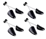 4 Pairs Plastic Shoe Tree Stretcher Shaper Black Adjustable Length for Men