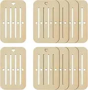 Oshhni 10x Wood Weaving Cards Weave Board Craft Tool for Camera Strap DIY Supplies for Kids Adults for Loom Belt Weaving Tools