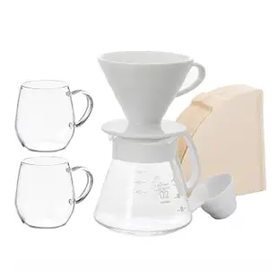 HARIO V60 手沖咖啡套組 1-4杯 含玻璃杯2入 C136306 COSCO代購