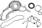 X AUTOHAUX Engine Timing Cover Gasket Set for Dodge Challenger 2011-2016 3.6L 3.2L Long-lasting Sealing Chain Case Cover Gasket Rubber,Metal 1 Set