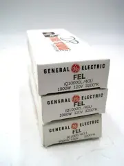 Set of 3 - GE FEL Stage/Studio Quartzline Lamp/Bulb Q1000/4CL1000W 120V 3200K