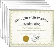Ludery 14x11 Acrylic Picture Frame Set of 6, Wall Mounting Frame 14x11 Clear Certificate Document Frame, Diploma Frames for Wall Display
