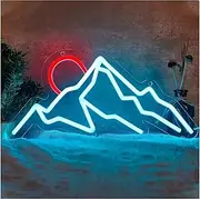 Sign Lamp Sunrise and Sunset Neon Sign USB Powered Dimmable Sign Light for Bedroom Party Wall Decoration 19cm×40cm