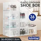 Stackable White Shoe Box Case Wardrobe Display Storage Organiser 36PCS DIY Boxes