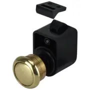 Door latch push Button Brass Plated Self latching Door Knob for Cupboards