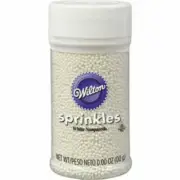 WILTON Nonpareils Sprinkles WHITE 3 OZ