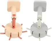 KICHOUSE 2Pcs Self Adhesive Rotating Door Hook Hanger Versatile Kitchen Bathroom Organizer Hooks for Smooth Surfaces Easy to Install for Home Office Use