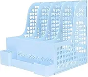 KALLORY Household File Organizer Multi Functional File Holder for Home Office Stylish Book Organizer with Modern Design for Libraries Classrooms and Dormitories