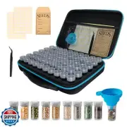 ERFEI 60 Slots Seed Storage Organizer Box with 10 Seed Envelopes, Large Capac