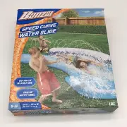 Banzai Speed Curve Water Slide Blow Up Lawn Toy 16ftx28in Ages 5-12 Inflatable