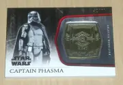 2015 Topps Star Wars Force Awakens GOLD medallion CAPTAIN PHASMA M-53 32/50