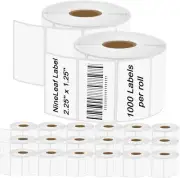 20 Rolls 2.25X1.25 1000/R Direct Thermal Labels For Zebra 2824 Eltron ZP450