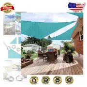 Durable HDPE Triangle Sun Shade Sail - Stylish Turquoise Canopy for Outdoors