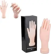 Practice Hand for Acrylic Nails,Mannequin Hands for Nails Practice,Flexible Bendable Fake Hand Manicure Nail Practice Hand,Silicone Manicure Training kit for Nail Art Training Display (Skin)