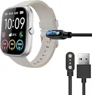 Blueshaweu Charging Cable Compatible with Uaue Smartwatch Men Women 1.91 Inch T60, Cable Charger Charging Station for Uaue T60 / CASCHO T60 / QXQ T60 Smartwatch (Black)