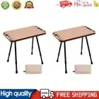 Folding Camping Table Portable Picnic Table Beach Table for Outdoor (Brown)