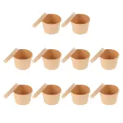 10 Sets Paper Food Containers Sundae Cups Paper Food Cups