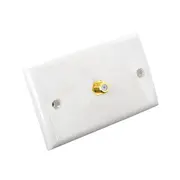 F-Type TV Antenna Flylead Wall Plate Wallplate Socket Outlet Gold Plated
