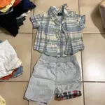 男童 上衣短袖襯衫 BABY GAP 12-18M 1-2歲可穿 短褲約2歲客串