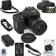 [Minolta] ProShot 64MP Digital Camera – 10x Optical Zoom, 4K Ultra HD Video, Macro Shooting, Anti-Shake, 3-inch LCD Screen, Face Detection – Includes 32GB SD Card, Battery & Case (Black)
