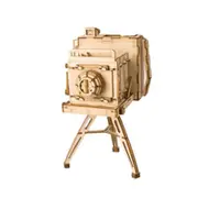 Tg403 Vintage Camera Modern 3D Wooden Puzzle Mechanical Jigsaw Puzzle Toy