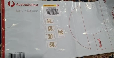 100 PACK of Australia Post EXPRESS Prepaid Small Satchel $15 ea - Cost $1500