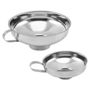 2 Pcs Stainless Steel Funnel Set Wide Mouth for Canning Wide-mouth Jars