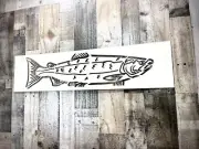 Metal Salmon Panel - Mountain Stars - Alaskan Fish Wall Art
