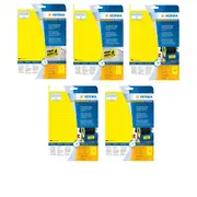 Herma Hard-Wearing Signalling Labels (Yellow) - 63.5x26.6mm
