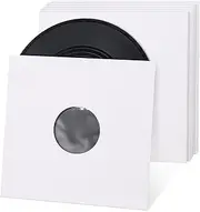 Facmogu 20PCS 12in White Paper & Poly Lined Record Inner Sleeves, 110gsm LP Record Parper Covers Phonograph Record Storage Sleeves, 33 RPM Record Sleeve, Record Sleeve Protectors for LP Vinyl Records