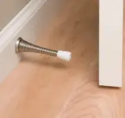 Everbilt Spring Door Stop Baseboard, Wall Mounted.