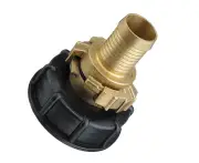 S60x6 IBC Faucet Tank Coarse Thread Drain Adapter to Brass for Home Garden