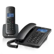 Voice C42 Corded Phone System + 1 Digital Cordless Handset w/Answering Machin...