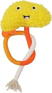 DAFORERAL Catnip Rope Toy for Cats, Chew Toy for Indoor Cats, Plush Self-Play Toy for Teeth Cleaning, Quiet Night Play, Soft Cotton Candy Design (tempura)