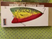 Outside Inside TROUT W/hooks Shaped Lure Cribbage Board Hand Painted NEW IN BOX