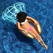 Swim Ring Inflatable pool toys Summer Environmental Protection Pvc New Diamond Ring Gem Diamond Water Inflatable Floating Row Leisure Beach Seaside Swimming Ring Adult Floating Bed Toy 140 * 120cm LWX