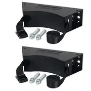 2PCS Propane Tank Holder Propane Tank Mount Gas Cylinder Holder with Screws and Chain Supported 4-12Inch (Black)
