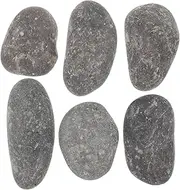 jojofuny 6pcs DIY Pebbles for Painting Smooth Flat Decorative Rocks for Crafting for Art Projects and Home Decor for Personalised and Garden Decoration