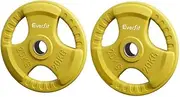 Everfit Weight Plates Standard 20kgx2 Dumbbell Barbell Plate Weight Lifting Home Gym Yellow