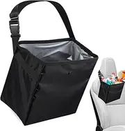 Car Trash Can - Car Organizer 8.5L Large Capacity with Trash Can - Hanging Mechanism, Leakproof Trash Can, Waterproof and Leakproof for Car, with Adjustable Strap for Au