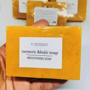 Lemon Turmeric And Kojic Acides Brighetning Soap Multicolor