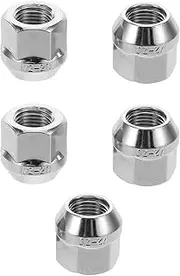BUGUUYO 5pcs Durable Car Flange Nut and Wheel Studs Open Lug Nuts for Easy Installation and Replacement for Tire and Wheel Modification User Friendly Design