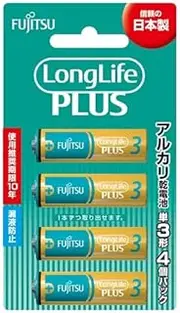 FDK Corporation Fujitsu LR6LP(4B) Long Life Plus Alkaline Batteries, Pack of 4