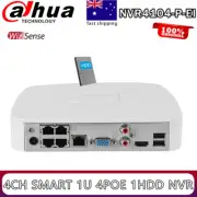 Dahua NVR4104-P-EI 4CH 4POE Smart 1U 4PoE 1HDD WizSense Network Video Recorder