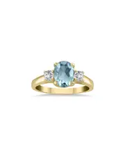 Gem Spark 14K 1.98 ct. tw. Diamond & Aquamarine Ring