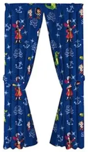 Disney Jake and The Never Land Pirates Anchors Disperse Window Curtain Panels