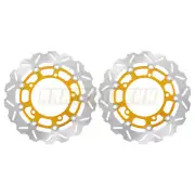 Front Brake Rotors For Suzuki SFV650 GLADIUS ABS 2009-2014 2010 2011 Gold