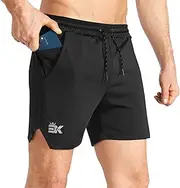 [BROKIG] Men's Lightweight Sport Shorts, Quick Dry Gym Shorts Workout Fitness Running Shorts Men with Zip Pocket
