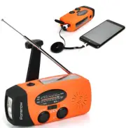 Dynamo Solar Hand Crank Self Powered AM/FM/NOAA Weather Radio w/LED Flashlights